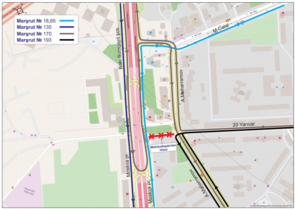 Bakıda bu marşrutların hərəkət sxemi dəyişdi -CƏDVƏL