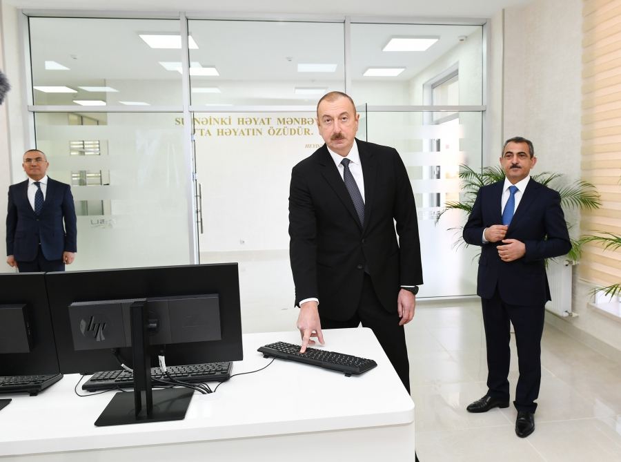 Prezident İlham Əliyev “Şəmkirçay” Sutəmizləyici Qurğular Kompleksinin açılışında iştirak edib (FOTO) - Gallery Image