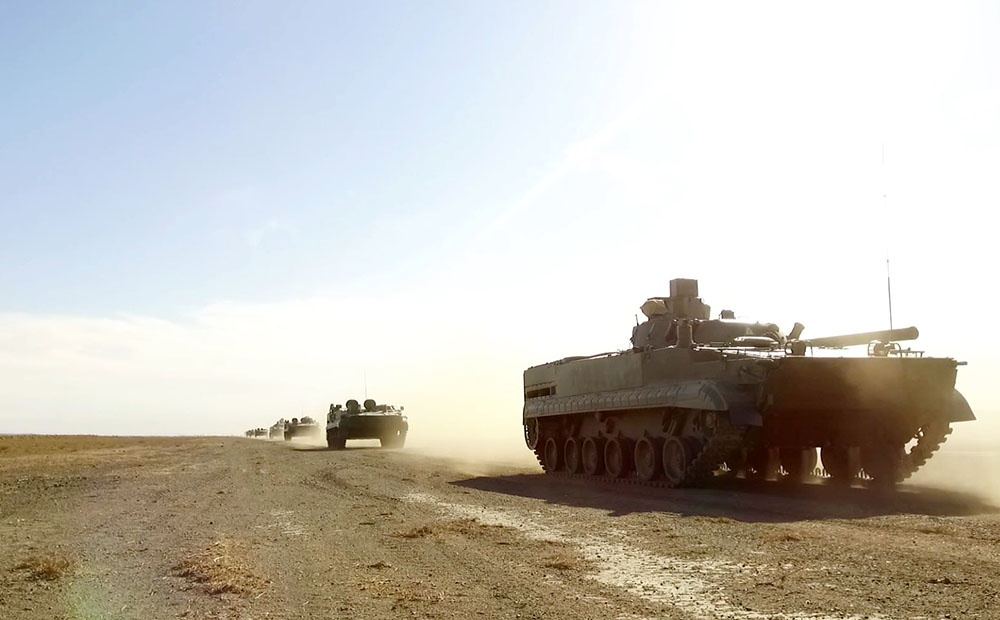 Təlimlərdə qoşunların yerdəyişməsi icra olunub (FOTO/VİDEO) - Gallery Image