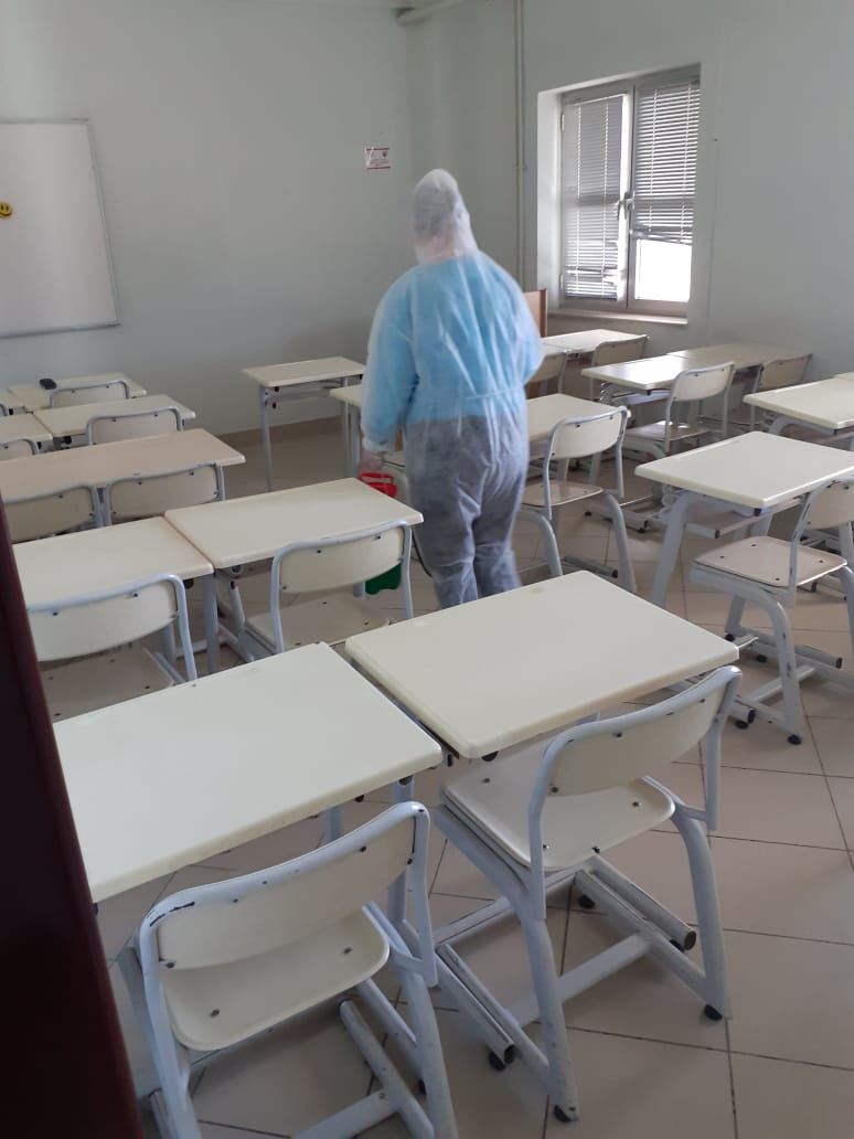 BMU-da növbəti əsaslı dezinfeksiya işləri aparılıb (FOTO) - Gallery Image