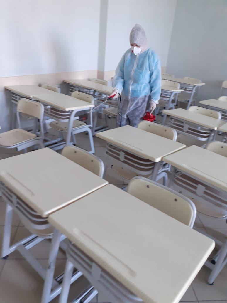 BMU-da növbəti əsaslı dezinfeksiya işləri aparılıb (FOTO) - Gallery Image