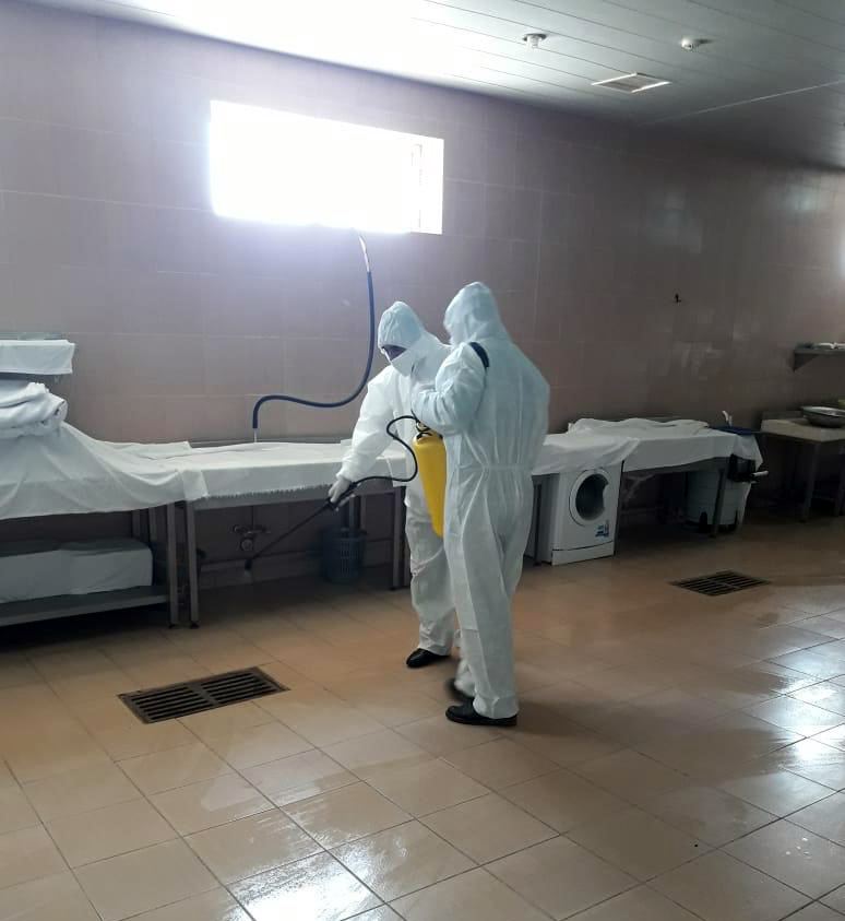 Sosial xidmət müəssisələri dezinfeksiya edilir (FOTO) - Gallery Image