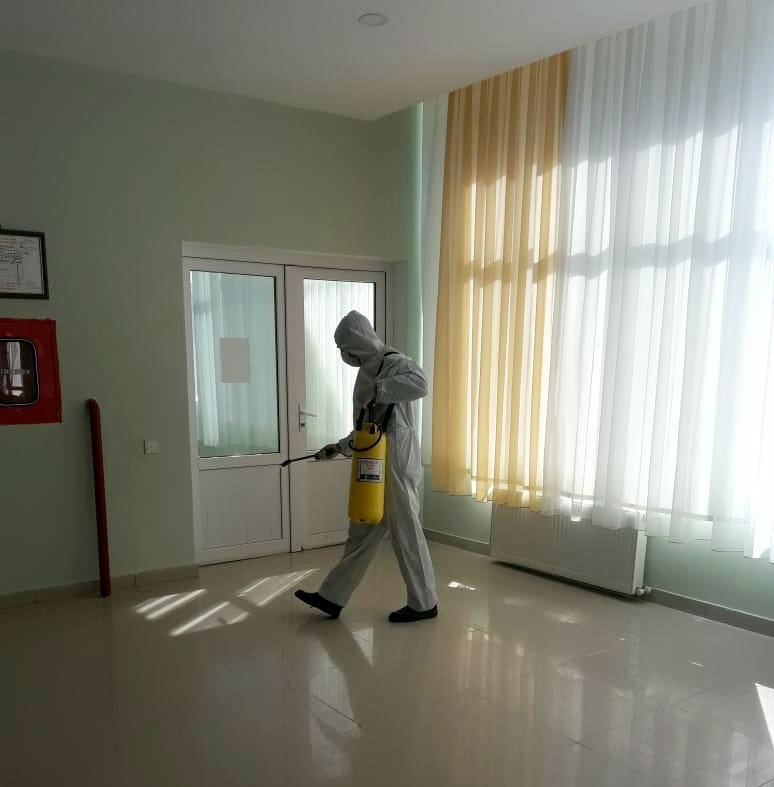 Sosial xidmət müəssisələri dezinfeksiya edilir (FOTO) - Gallery Image