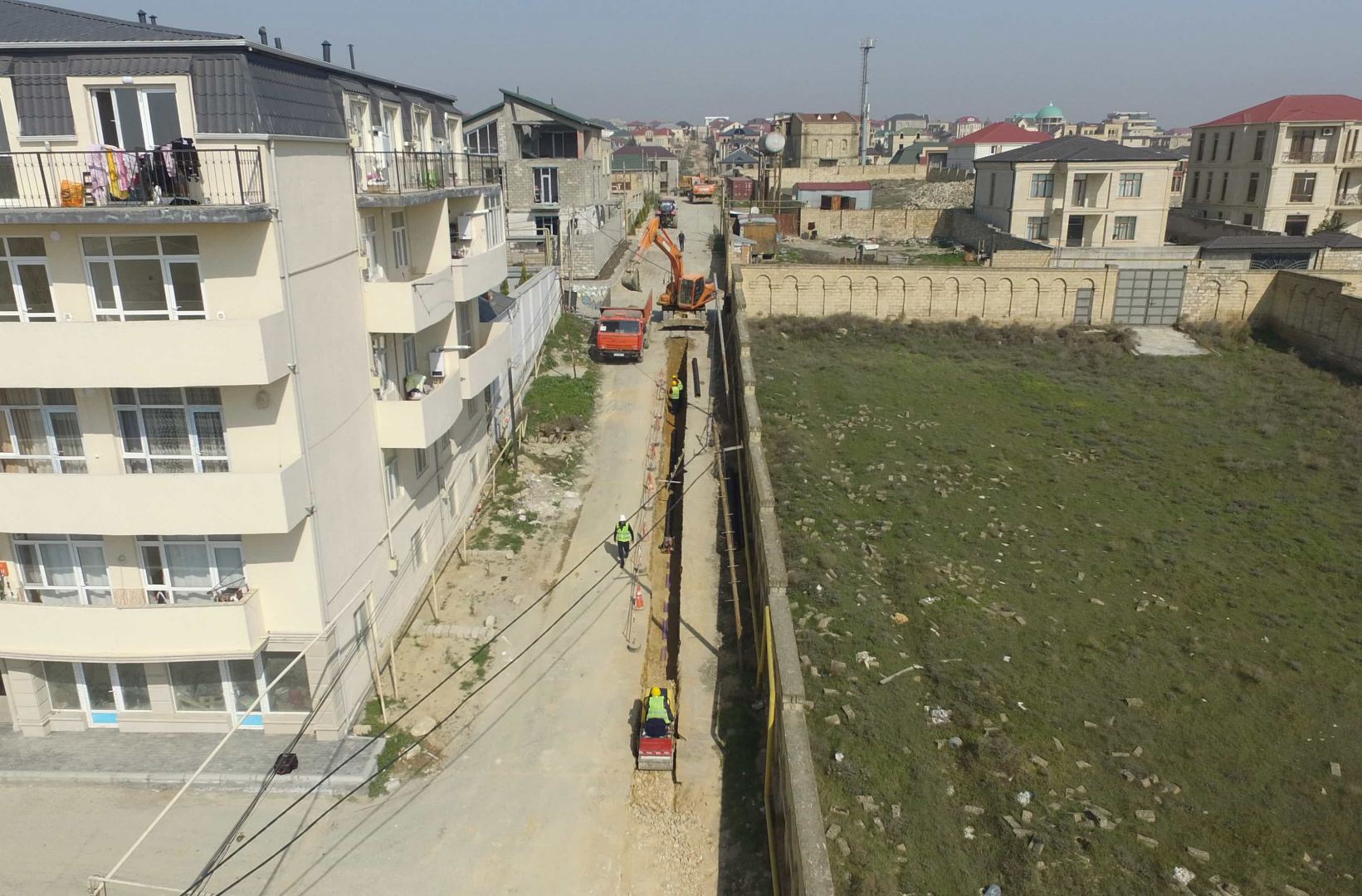 Badamdarın sürüşmə zonasında içməli su şəbəkəsi yaradılır (FOTO) - Gallery Image