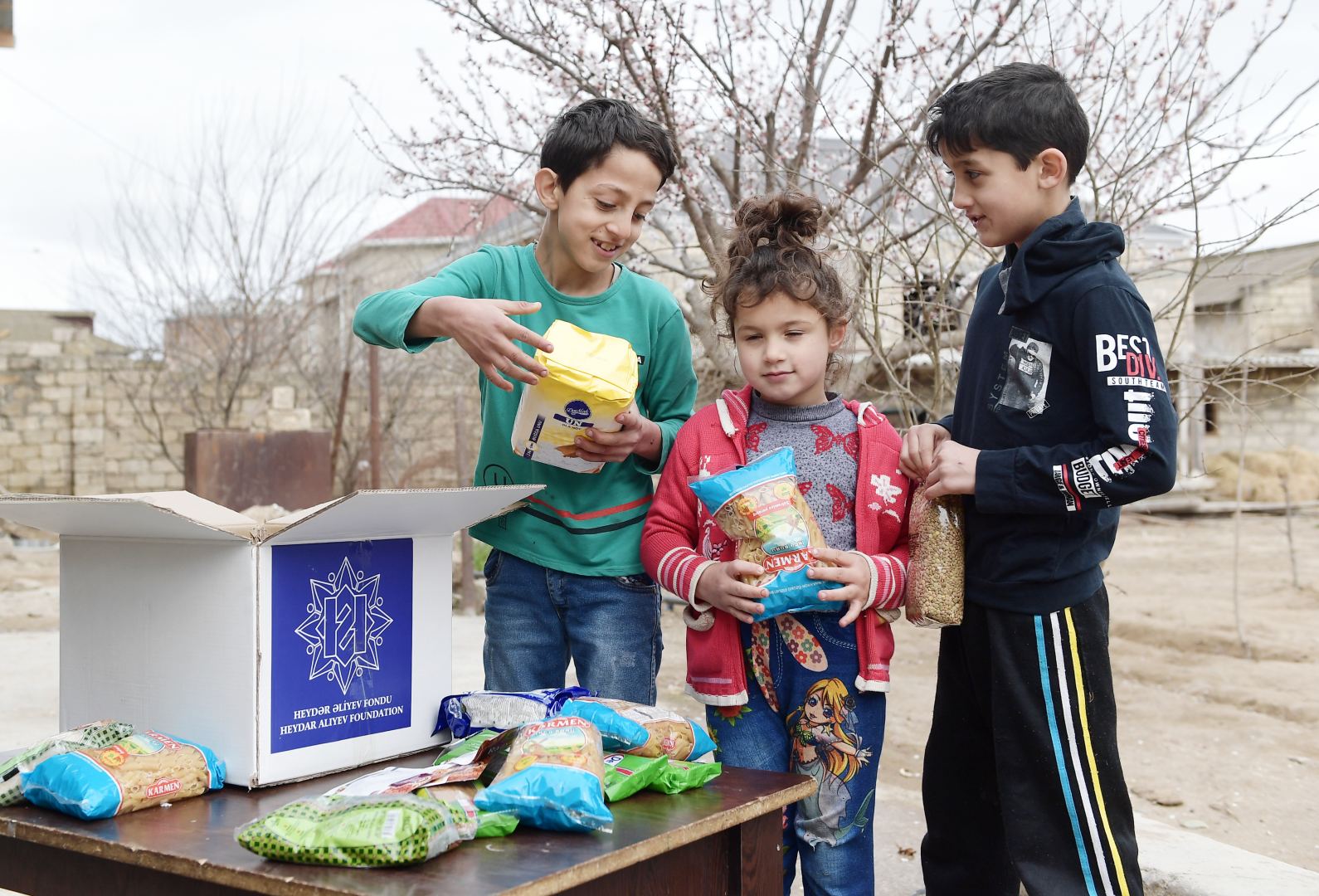 Heydər Əliyev Fondu ünvanlı sosial yardım alan ailələrə Novruz sovqatları paylayıb (FOTO) - Gallery Image