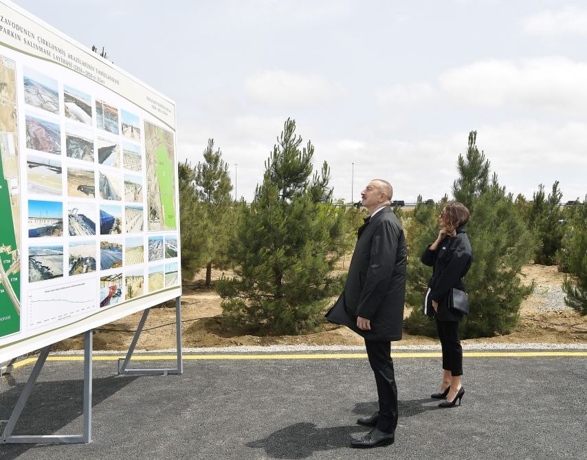 Prezident İlham Əliyev və birinci xanım Mehriban Əliyeva ulu öndər Heydər Əliyevin doğum günü münasibətilə ağac əkiblər (FOTO) - Gallery Image