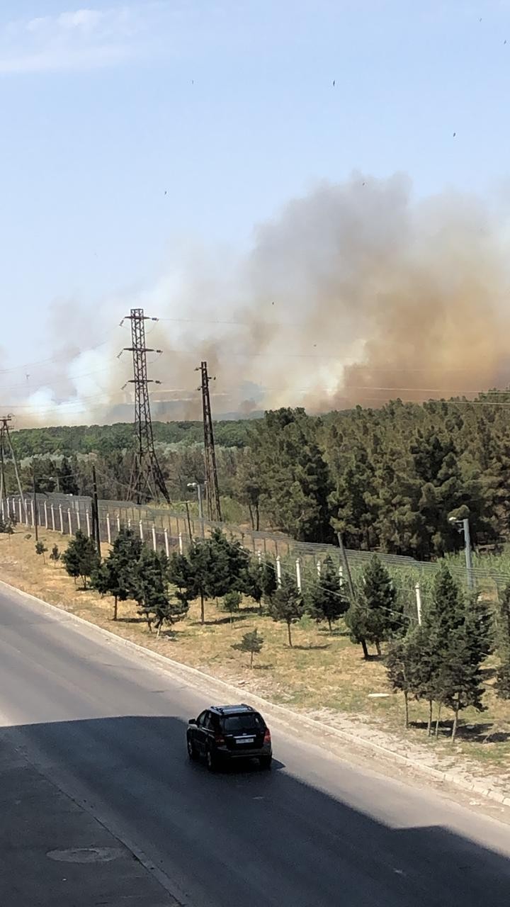 Ceyranbatandakı yanğına görə havaya helikopterlər qaldırıldı- VİDEO + FOTOLAR