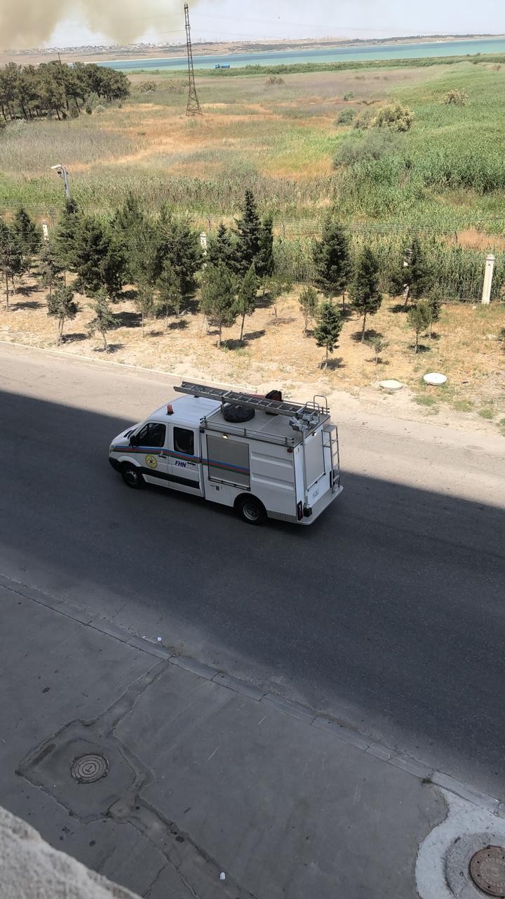 Ceyranbatandakı yanğına görə havaya helikopterlər qaldırıldı- VİDEO + FOTOLAR