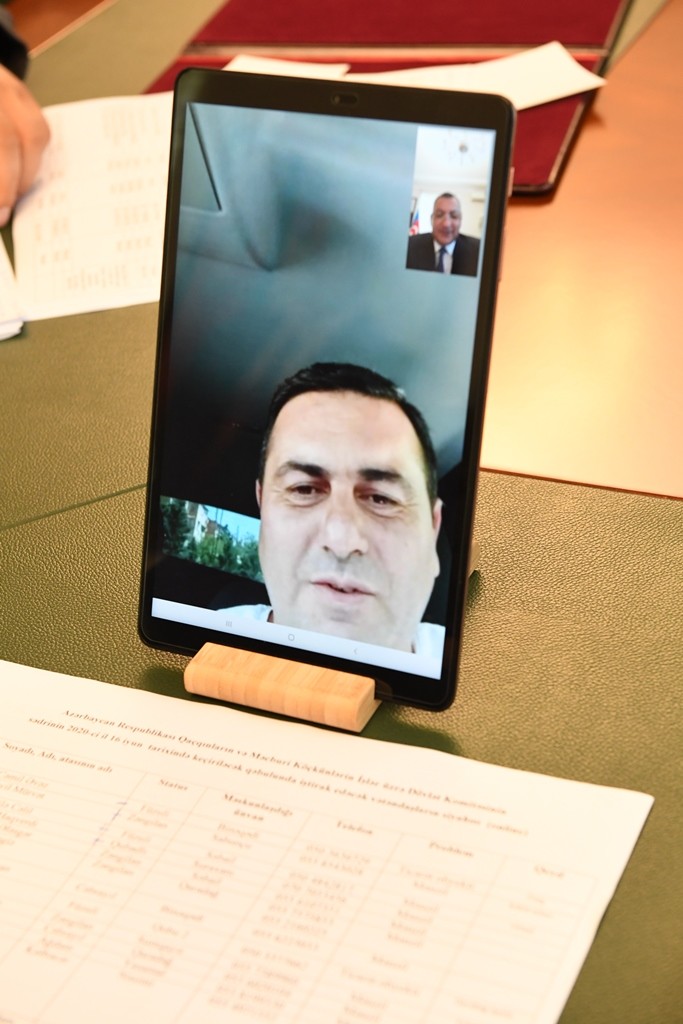 Rövşən Rzayev videoqəbul keçirdi- FOTO