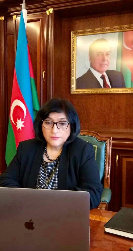 Sahibə Qafarova videokonfrans formatında seçicilərin növbəti qəbulunu keçirib (FOTO) - Gallery Image