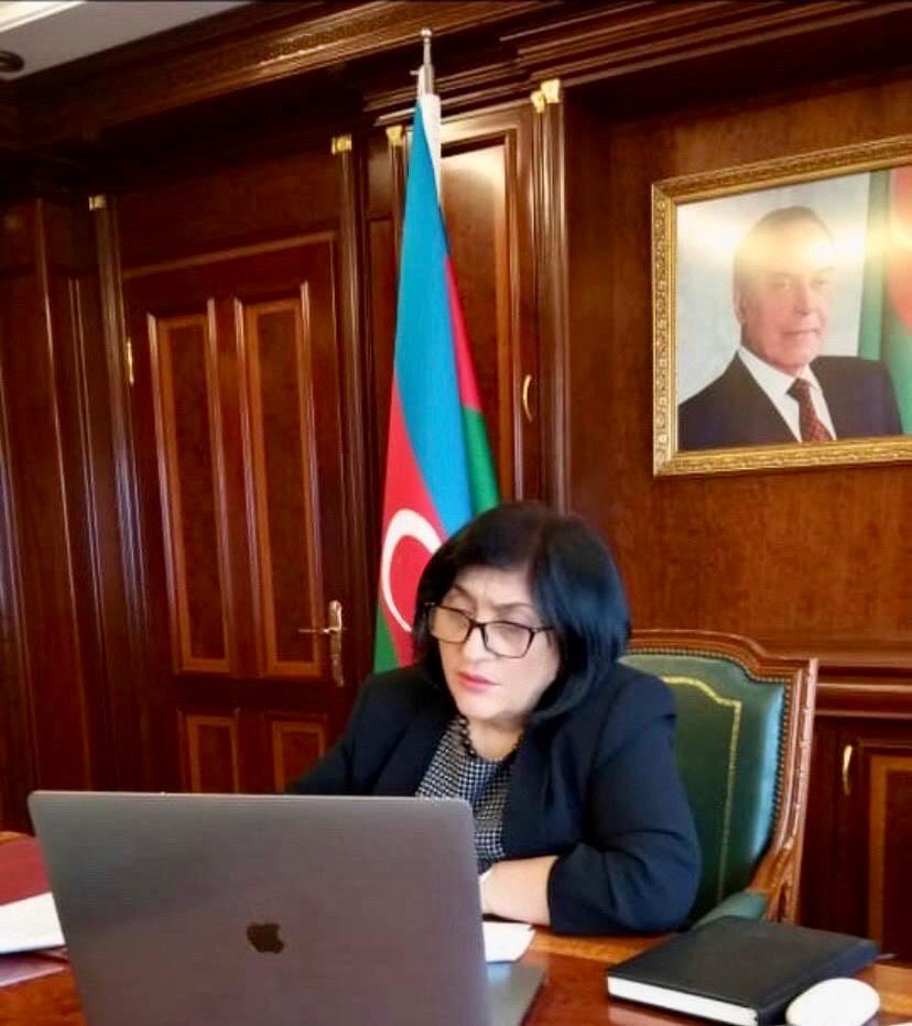 Sahibə Qafarova videokonfrans formatında seçicilərin növbəti qəbulunu keçirib (FOTO) - Gallery Image