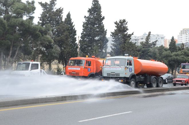 Həftəsonu paytaxt küçələri dezinfeksiya olunacaq - Xəbərdarlıq - Gallery Image