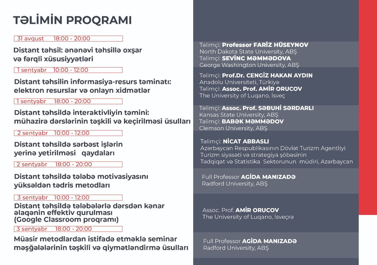 Xaricdə yaşayan azərbaycanlı alimlər UNEC-də distant təhsillə bağlı təlimlər keçəcəklər (FOTO) - Gallery Image