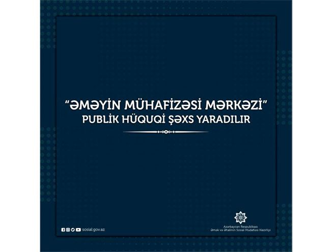 “Əməyin Mühafizəsi Mərkəzi” publik hüquqi şəxs yaradılır - Gallery Image