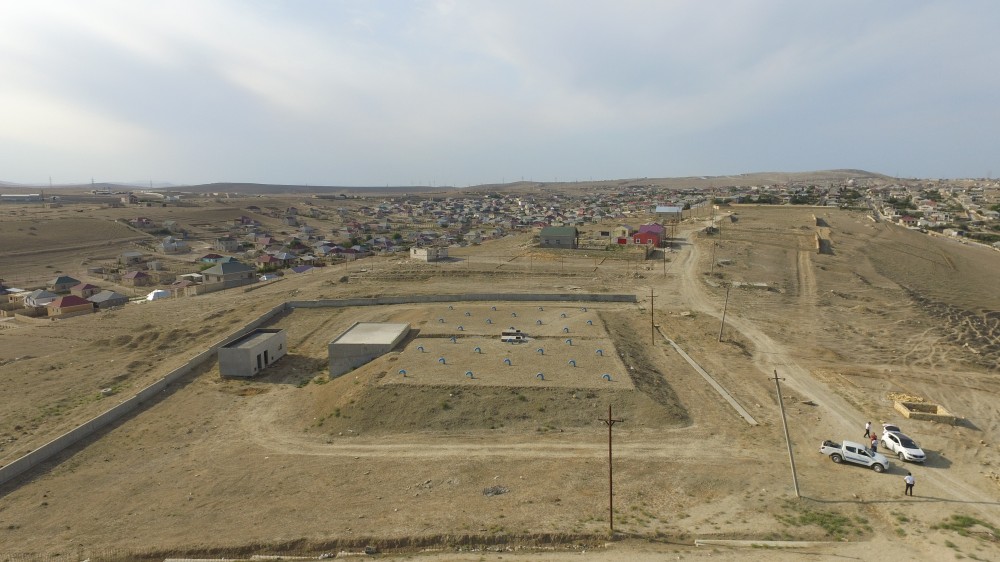 Bu qəsəbədə yeni su anbarlarının tikintisi yekunlaşır- FOTO