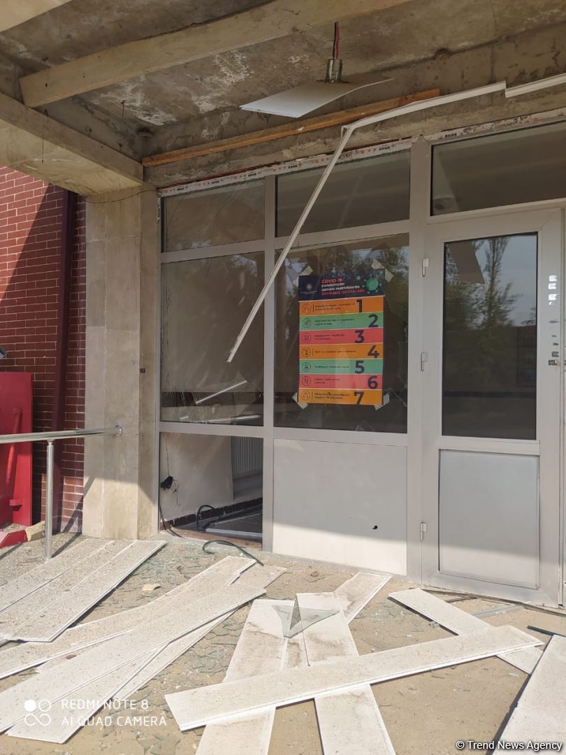 Ermənilər Tərtəri atəşə tutdu, orta məktəb dağıldı (FOTO) - Gallery Image