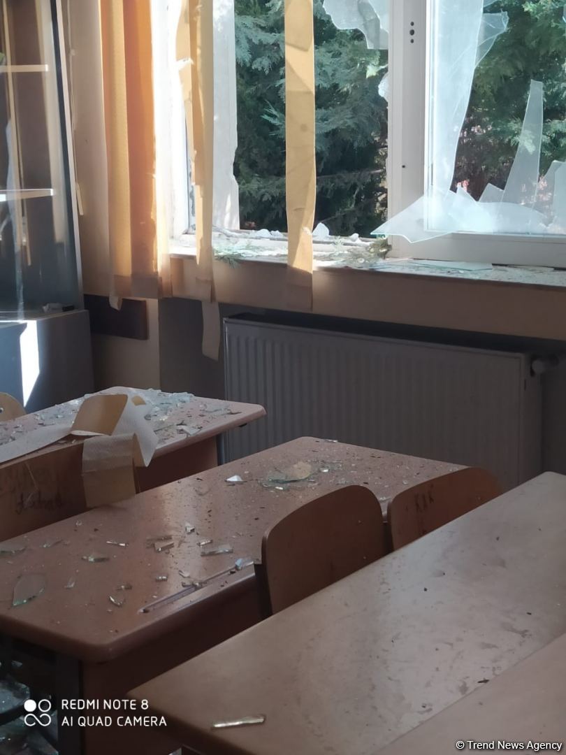 Ermənilər Tərtəri atəşə tutdu, orta məktəb dağıldı (FOTO) - Gallery Image