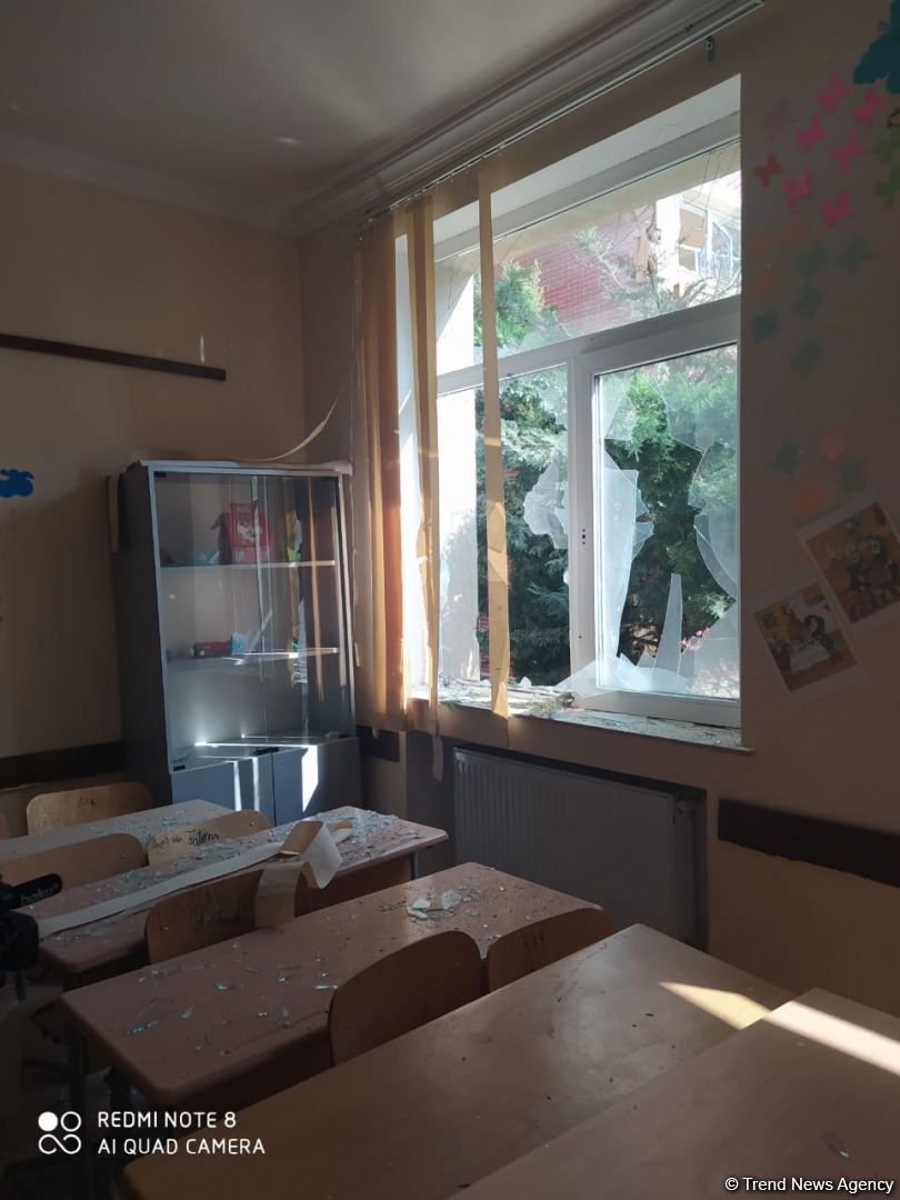 Ermənilər Tərtəri atəşə tutdu, orta məktəb dağıldı (FOTO) - Gallery Image