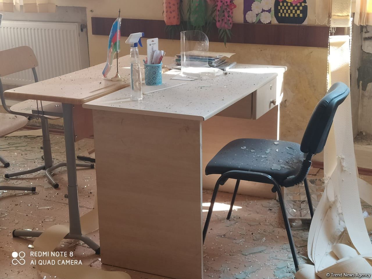 Ermənilər Tərtəri atəşə tutdu, orta məktəb dağıldı (FOTO) - Gallery Image