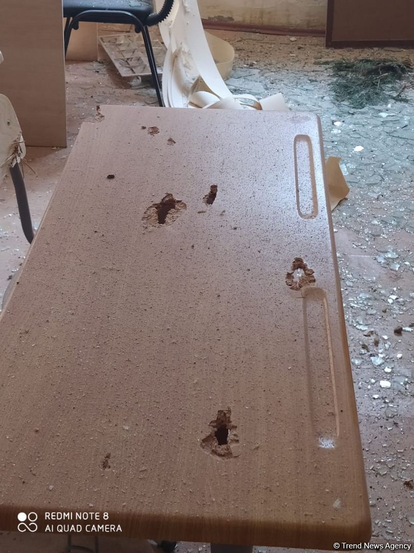 Ermənilər Tərtəri atəşə tutdu, orta məktəb dağıldı (FOTO) - Gallery Image