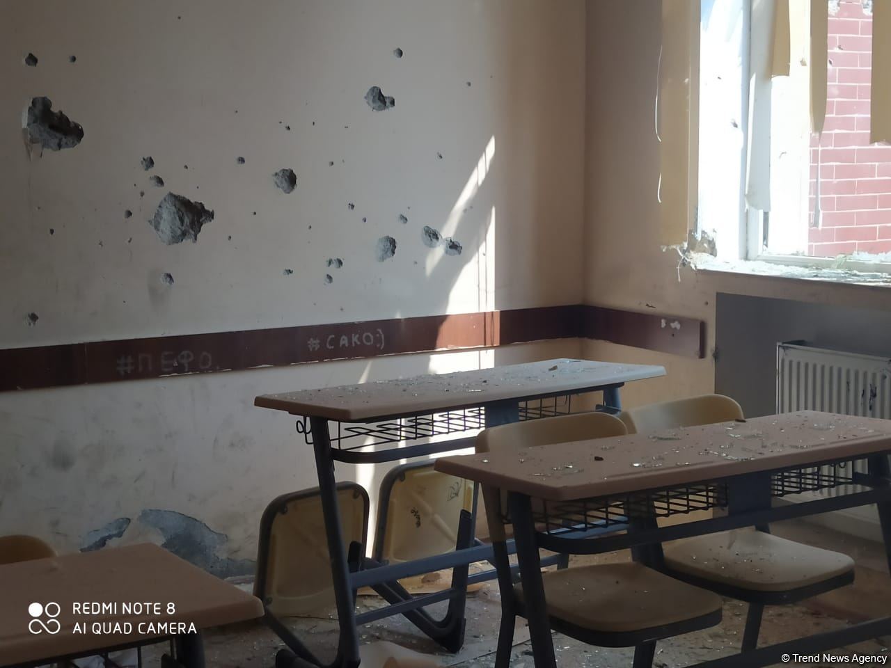 Ermənilər Tərtəri atəşə tutdu, orta məktəb dağıldı (FOTO) - Gallery Image