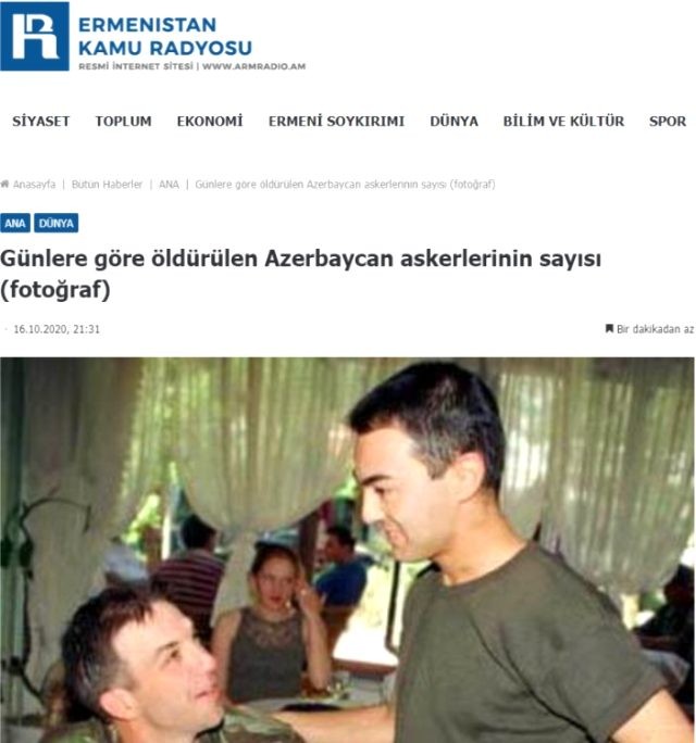 Ermənistan Sərdar Ortacı şəhid Azərbaycan əsgəri kimi təqdim etdi -Foto