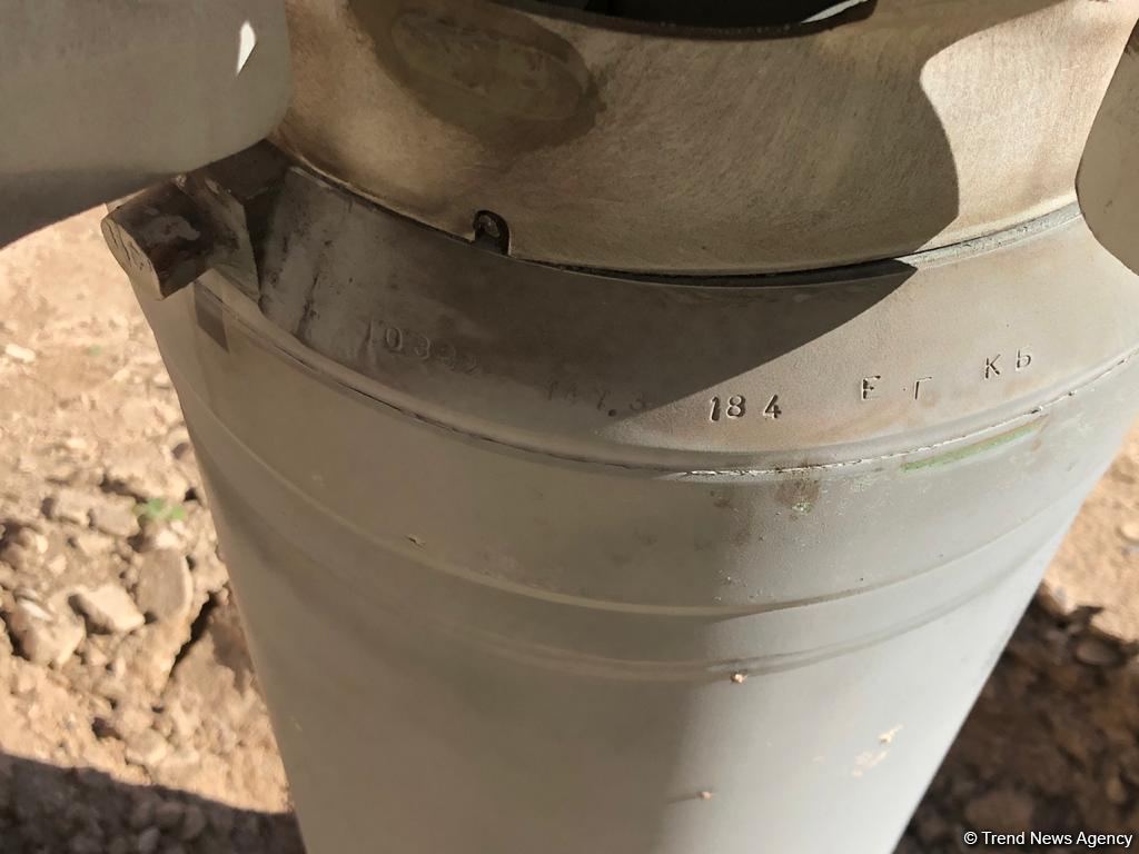 Goranboyda evin həyətinə düşüb partlamayan erməni raketi (FOTO) - Gallery Image
