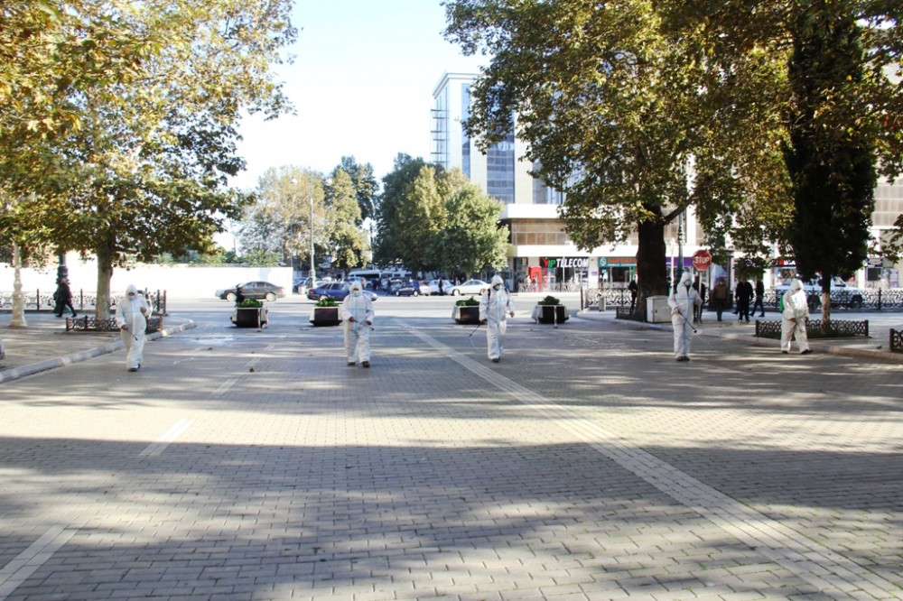 Gəncədə “COVİD-19”-a qarşı qabaqlayıcı tədbirlər davam etdirilir- FOTOLAR