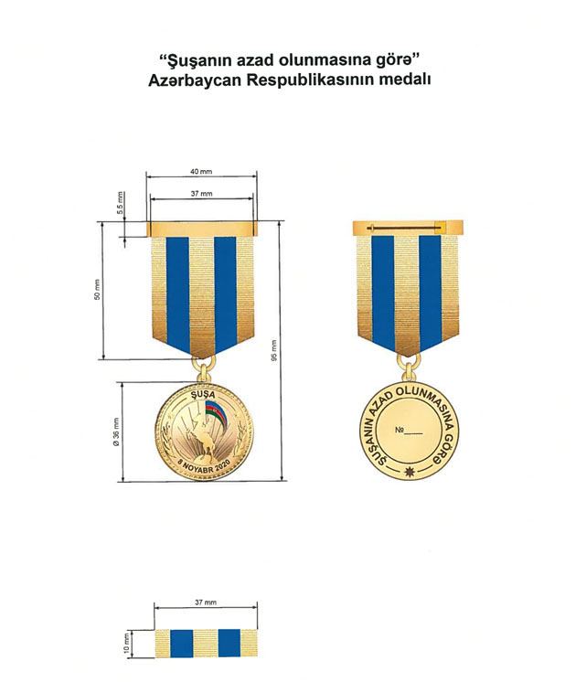 İşğaldan azad edilən rayonlar üzrə təsis edilən medalların Əsasnamələri təsdiqləndi (FOTO) - Gallery Image