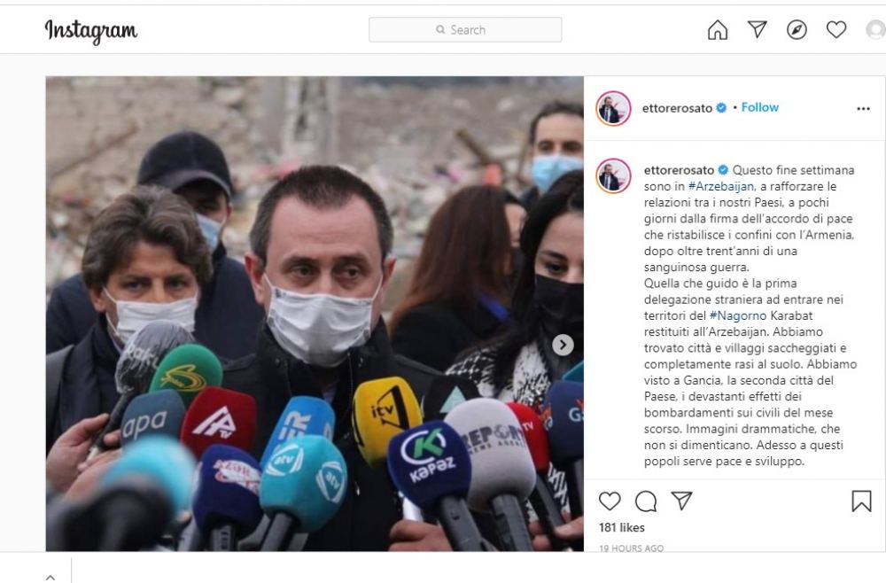 İtaliya deputatları Gəncə və Ağdama səfərləri barədə təəssüratlarını bölüşüblər (FOTO) - Gallery Image