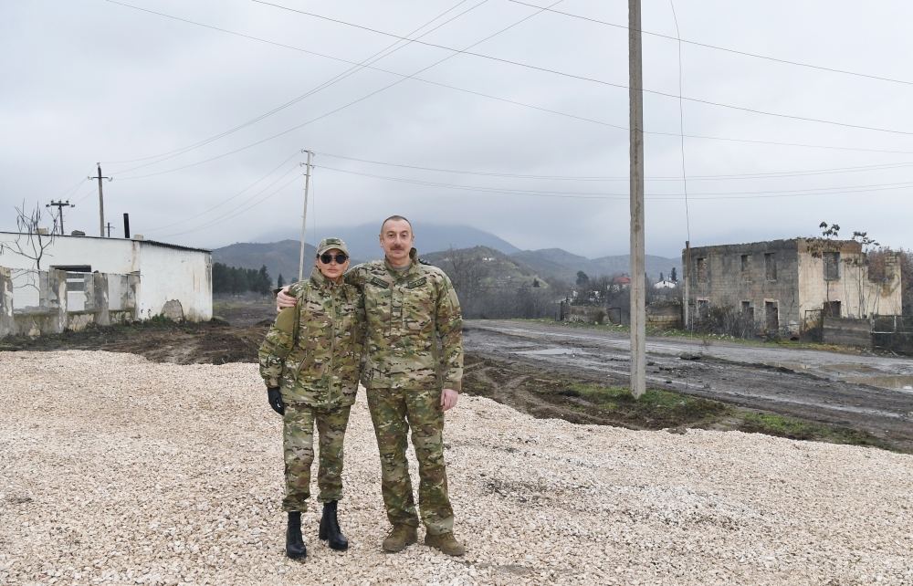 Prezident İlham Əliyev və birinci xanım Mehriban Əliyeva Qubadlı və Zəngilan rayonlarında olublar (FOTO/VİDEO) - Gallery Image