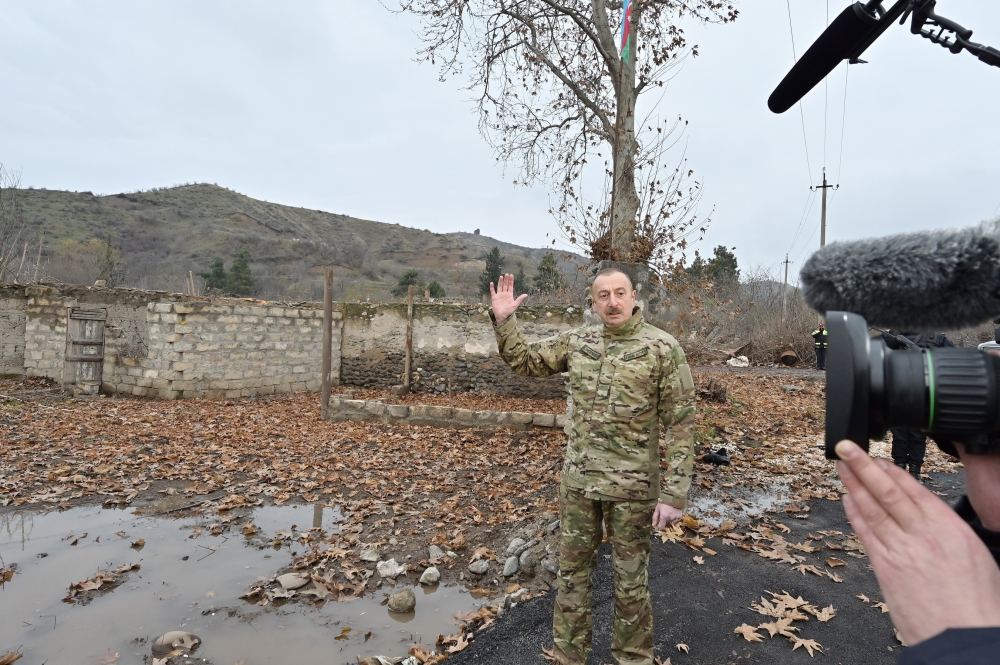 Prezident İlham Əliyev və birinci xanım Mehriban Əliyeva Qubadlı və Zəngilan rayonlarında olublar (FOTO/VİDEO) - Gallery Image