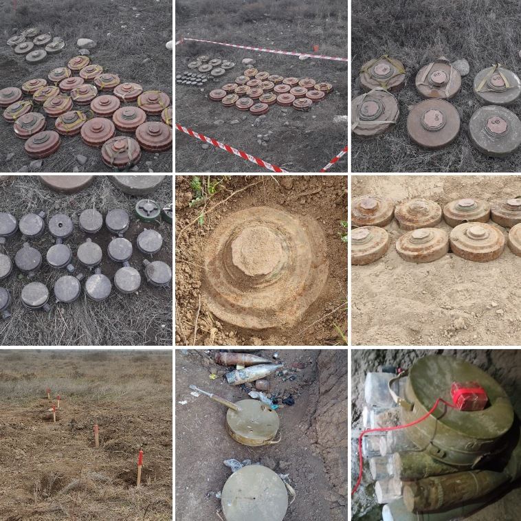 Cəbhəboyu ərazilərdə 579 ədəd mina aşkarlanaraq zərərsizləşdirilib - ANAMA (FOTO) - Gallery Image
