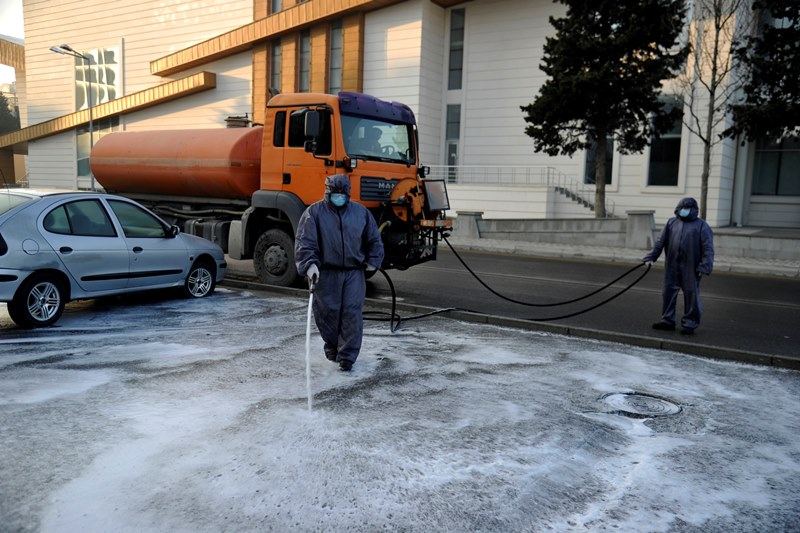 Paytaxtın küçələri yenidən dezinfeksiya edilir (FOTO) - Gallery Image