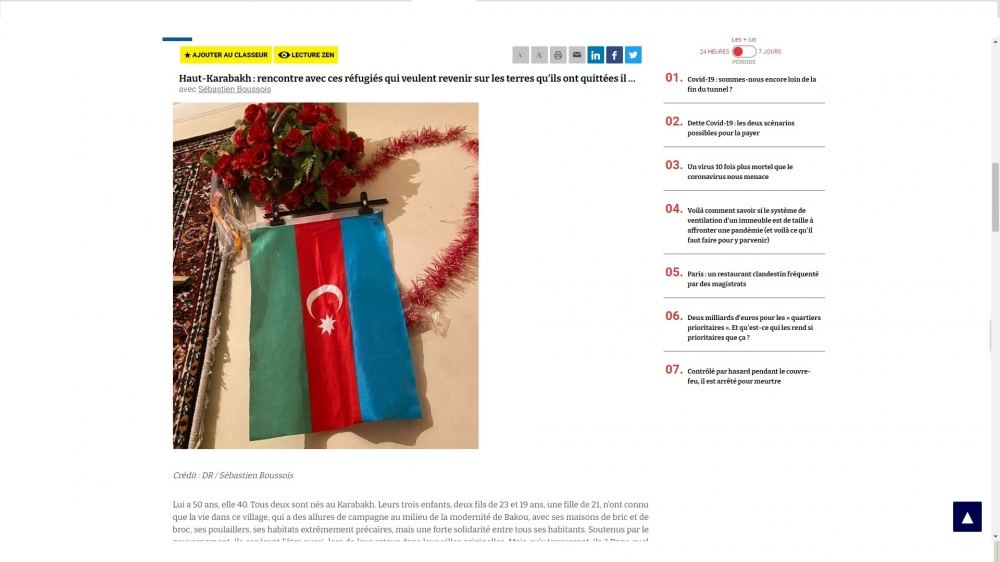 Fransız jurnalist: 44 günlük müharibədə qələbə qazanan Azərbaycan beynəlxalq hüquqla tanınan ərazilərini azad edib (FOTO) - Gallery Image