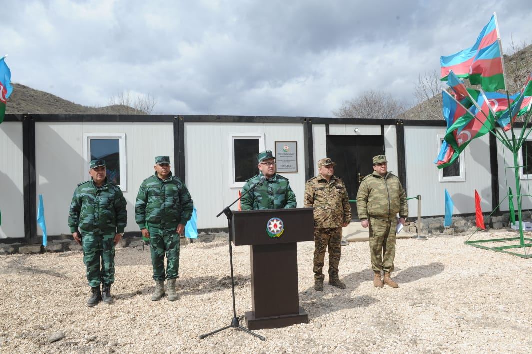 Ermənistanla dövlət sərhədində yeni hərbi hissə fəaliy­yə­tə başlayıb (FOTO) - Gallery Image