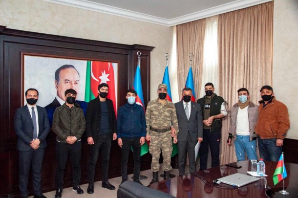 Abdin Fərzəliyev qazilərlə görüşdə iştirak etdi- FOTOLAR