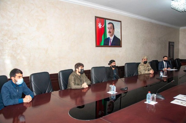Abdin Fərzəliyev qazilərlə görüşdə iştirak etdi- FOTOLAR