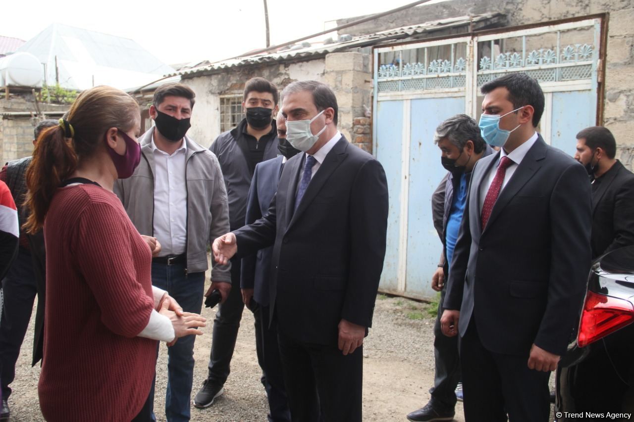 Gəncədə erməni terroru nəticəsində dağılan evlər bərpa olunur (FOTO) - Gallery Image