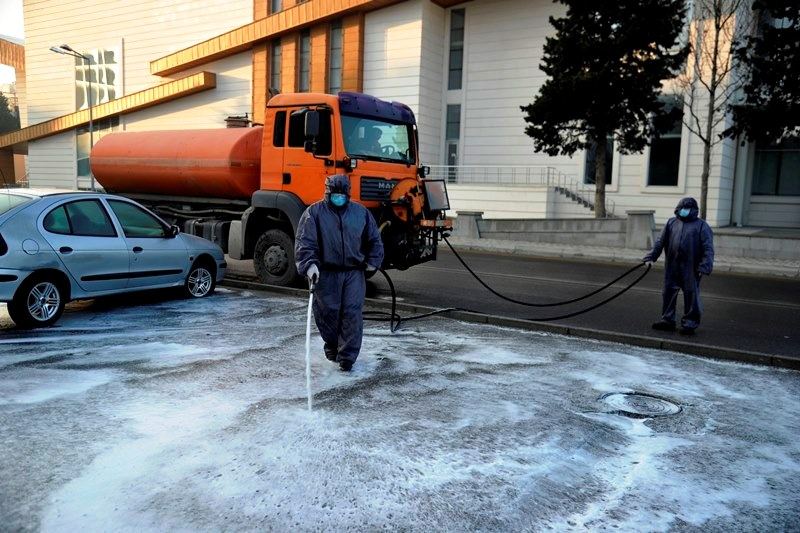 Bakının küçələri növbəti dəfə dezinfeksiya edilir (FOTO) - Gallery Image