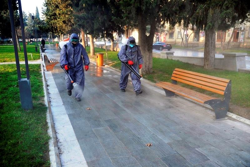 Bakının küçələri növbəti dəfə dezinfeksiya edilir (FOTO) - Gallery Image
