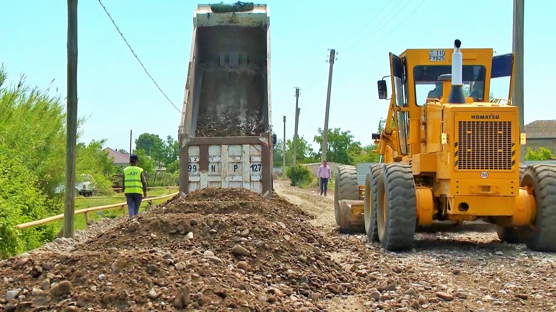Tərtərdə 5 yaşayış məntəqəsinin avtomobil yolları yenidən qurulur (FOTO) - Gallery Image
