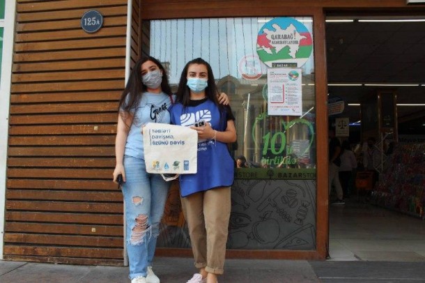 "Polietilen torbalardan imtina edək" adlı aksiya keçirilib -FOTO