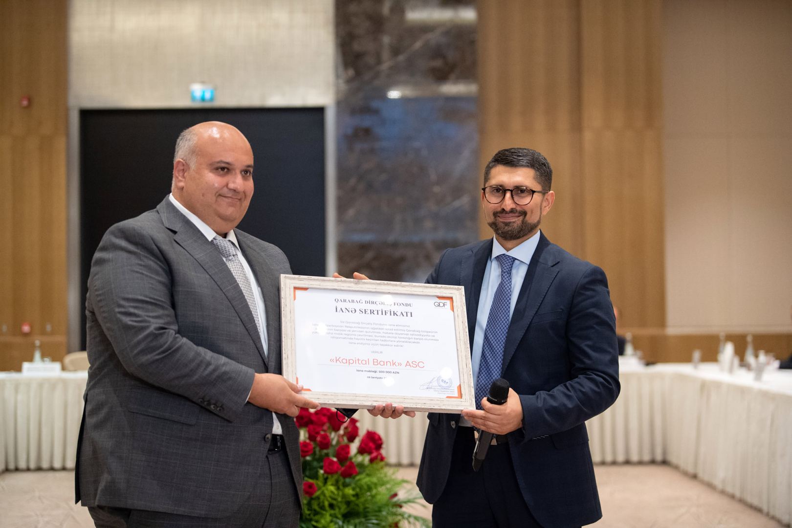 Kapital Bank Qarabağ Dirçəliş Fondunun xüsusi sertifikatına layiq görülüb (FOTO) - Gallery Image