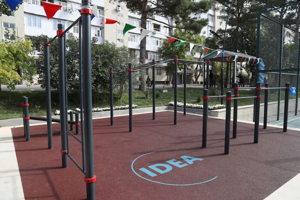 “Bizim həyət” layihəsi çərçivəsində abadlaşdırılan növbəti həyətin açılışı olub (FOTO) - Gallery Image