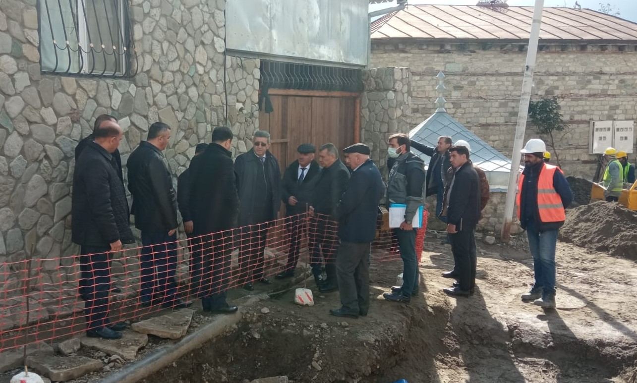 Basqal qəsəbəsində içməli və tullantı su layihəsinin icrasına başlanılıb (FOTO) - Gallery Image