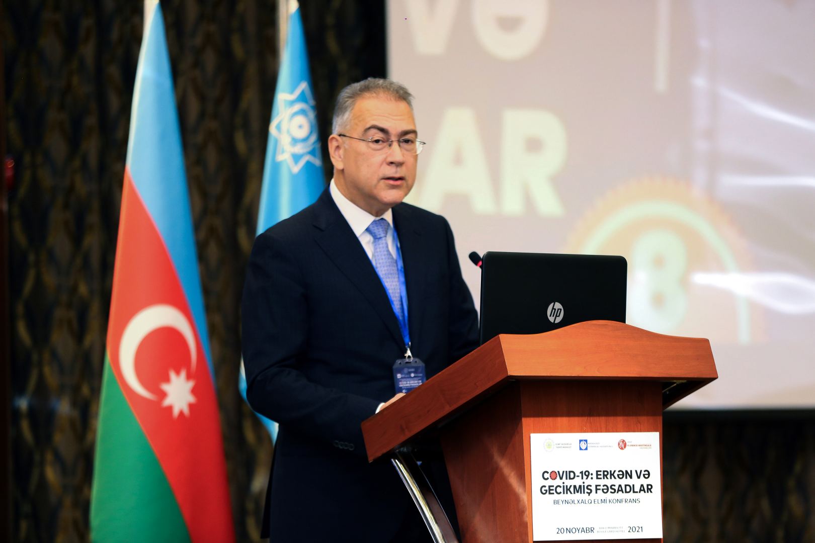 "COVID 19: Erkən və Gecikmiş Fəsadlar" mövzusunda Beynəlxalq Elmi Konfrans öz işinə başlayıb (FOTO) - Gallery Image