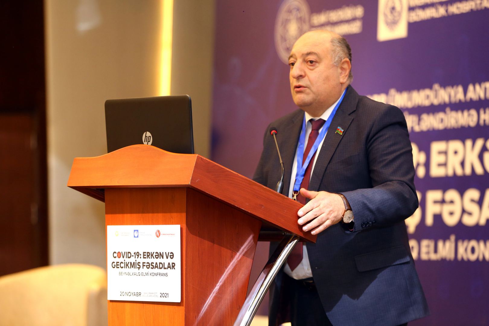"COVID 19: Erkən və Gecikmiş Fəsadlar" mövzusunda Beynəlxalq Elmi Konfrans öz işinə başlayıb (FOTO) - Gallery Image