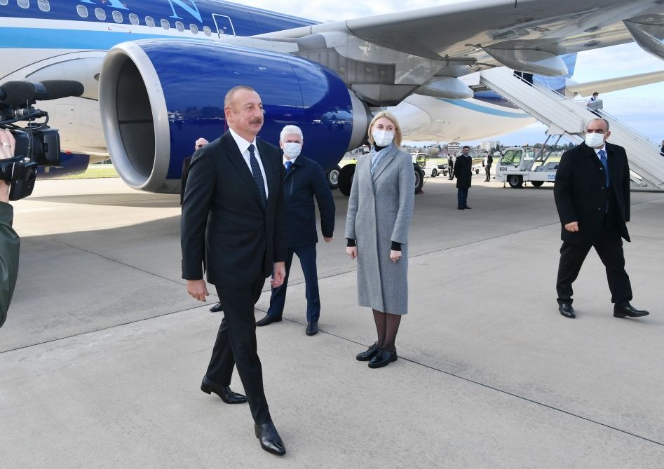 Prezident İlham Əliyev Soçi şəhərinə işgüzar səfərə gəlib (FOTO) - Gallery Image