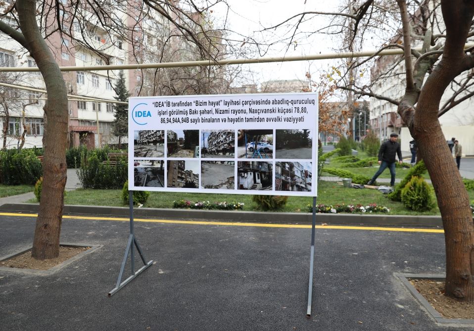 Bakının Nizami rayonunda növbəti abad həyət istifadəyə verilib (FOTO) - Gallery Image
